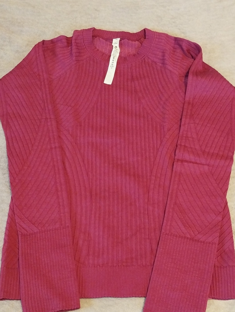 Women’s Ribbed Crewneck Top - Magenta